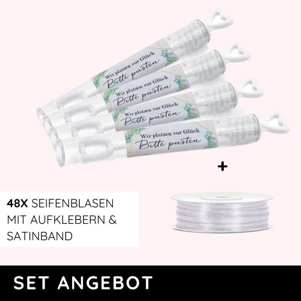 KOMPLETTSET ANGEBOT: 48x Seifenblasen mit Zubehör Eukalyptus Jetzt online