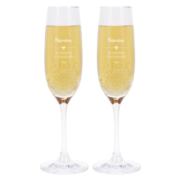 Personalisiertes Sektglas Set (2 Stück) Verkauf – Bild 2
